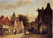 unknow artist, European city landscape, street landsacpe, construction, frontstore, building and architecture. 111